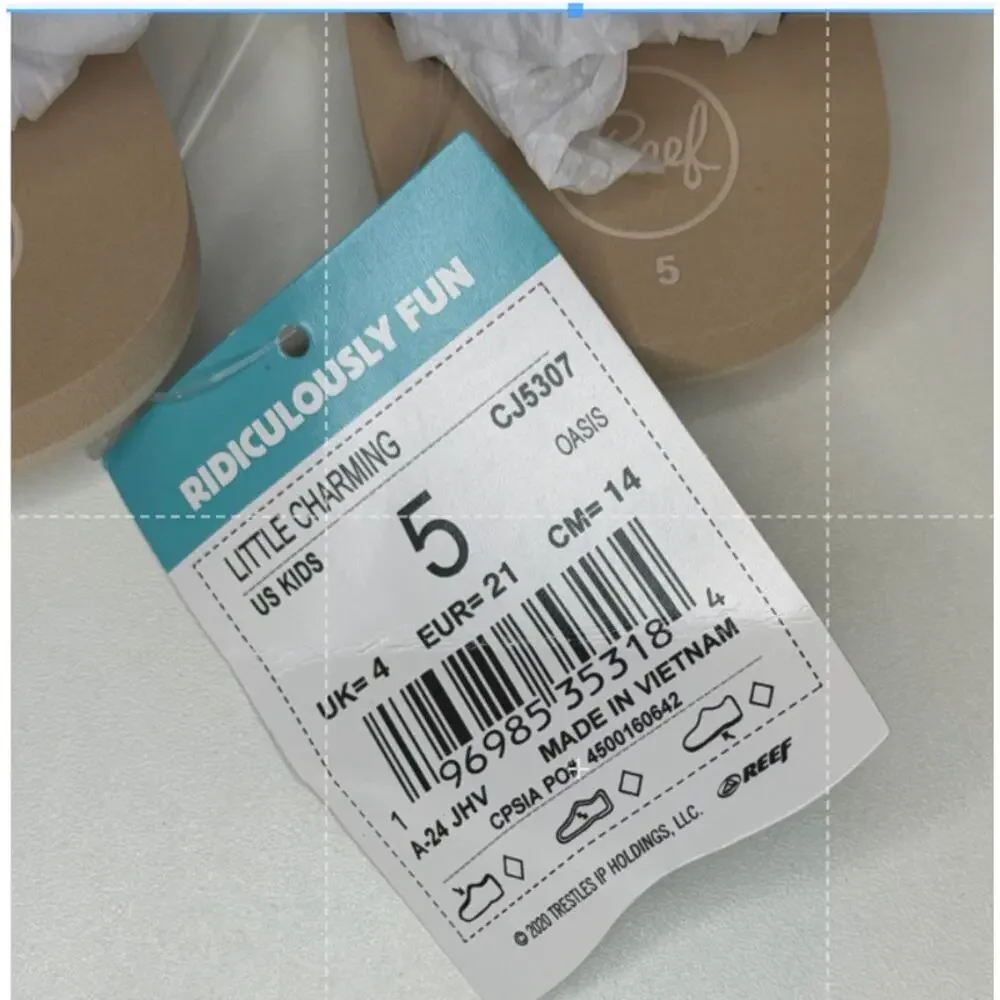 NWT Reef Kids Little Charming - Toddler Size 5